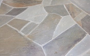 Close view of a slate patio